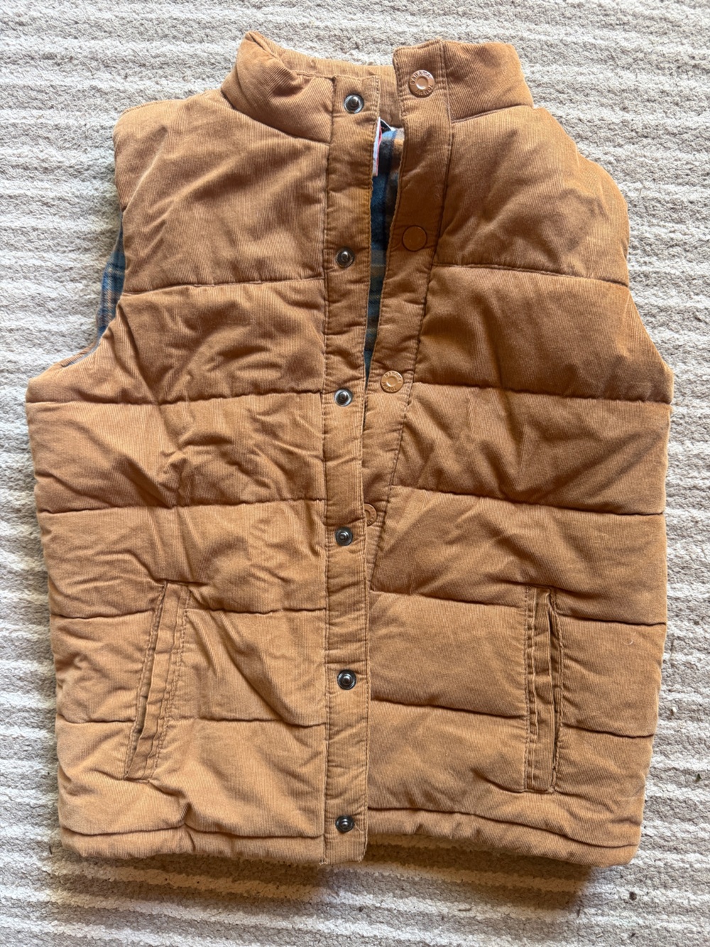 Kids Tommy Bahama corduroy flannel vest in Rust Brown - Size L (10/12yrs)